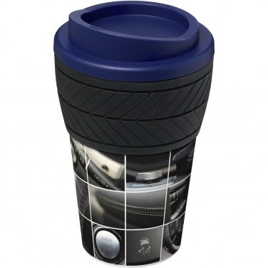 Logotrade Firmengeschenke das Foto: Brite-Americano® 350 ml Isolierbecher mit Schutzring Reifen-Design