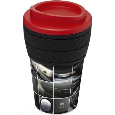 Logotrade Logogeschenke das Foto: Brite-Americano® 350 ml Isolierbecher mit Schutzring Reifen-Design