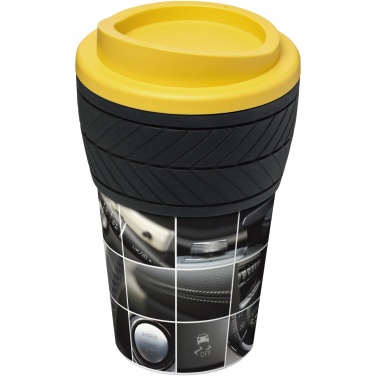 Logotrade Werbeartikel das Foto: Brite-Americano® 350 ml Isolierbecher mit Schutzring Reifen-Design