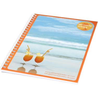 Logotrade Geschäftsgeschenke das Foto: Desk-Mate® A5 Notizbuch mit Kunststoff Cover und Spiralbindung