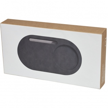 Logotrade Firmengeschenke das Foto: Klip kabelloser 5 W Schreibtisch Organizer mit Ladefunktion 
