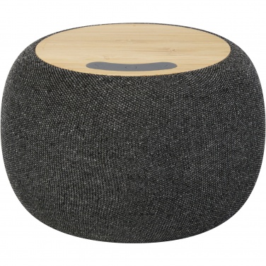 Logotrade Firmengeschenke das Foto: Ecofiber Bambus/RPET Bluetooth® Lautsprecher und kabelloses Ladepad