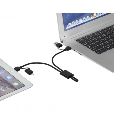 Logotrade Logogeschenke das Foto: Connect 6-in-1 45W Schnelllade- & Datentransferkabel aus recyceltem RCS Aluminium