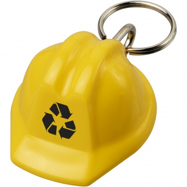 Logotrade Geschäftsgeschenke das Foto: Kolt Schutzhelm Schlüsselanhänger aus recyceltem Material