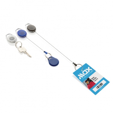 Logotrade Werbegeschenke das Foto: Roller-Clip-Schlüsselanhänger aus RCS recyceltem ABS