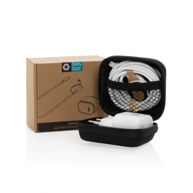 Logotrade werbemittel das Foto: Boost 2-tlg. 20W Type-C Ladeset aus RCS recyceltem PET