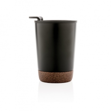 Logotrade Werbeartikel das Foto: GRS rPP Edelstahl-Kaffeebecher mit Kork