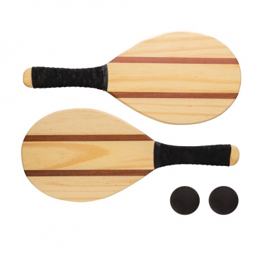 Logotrade Firmengeschenke das Foto: Frescobol Tennis-Set aus Holz