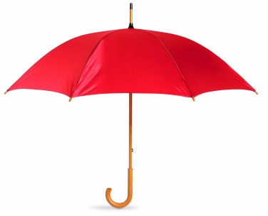 Logotrade Werbegeschenke das Foto: Regenschirm mit Holzgriff