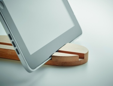 Logotrade Werbeartikel das Foto: Tablet/Phone Halter Bambus