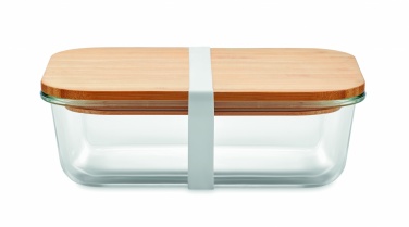 Logotrade Geschäftsgeschenke das Foto: Lunchbox Glas mit Bambus