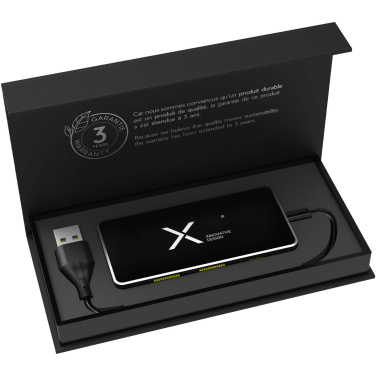 Logotrade Logogeschenke das Foto: SCX.design H20 8-in-1 USB-Hub mit dualem Eingang und 6 Ports und Leuchtlogo