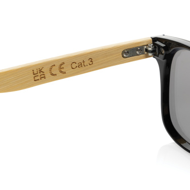 Logotrade Geschäftsgeschenke das Foto: Prism Sonnenbrille aus RCS rec. Kunststoff mit Bambusbügeln