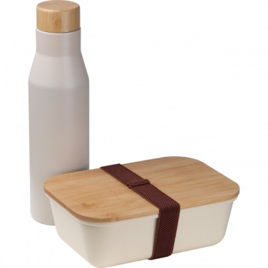 Logotrade werbemittel das Foto: Set Lunchbox mit Edelstahlflasche Toronto