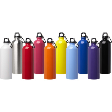 Logotrade Firmengeschenke das Foto: Oregon 750 ml RCS-zertifizierte, einwandige Trinkflasche aus Edelstahl mit Karabinerhaken