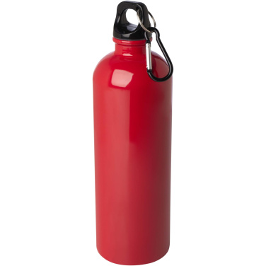 Logotrade Werbeartikel das Foto: Oregon 750 ml RCS-zertifizierte, einwandige Trinkflasche aus Edelstahl mit Karabinerhaken