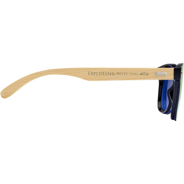 Logotrade Firmengeschenke das Foto: Tan Sonnenbrille mit Bambusbügeln