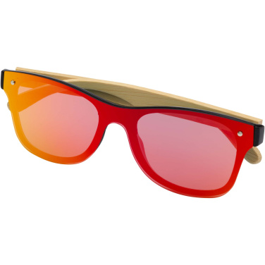 Logotrade Logogeschenke das Foto: Tan Sonnenbrille mit Bambusbügeln