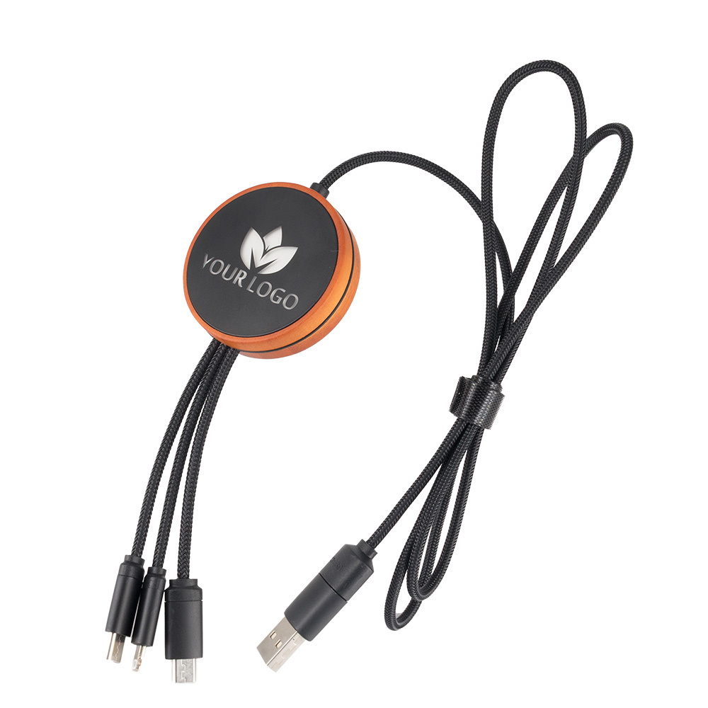 Logotrade werbemittel das Foto: Großes Kabel 4in1 mit beleuchtetem Logo - i5w