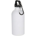 Oregon 400 ml matte RCS-zertifizierte einwandige Trinkflasche aus recyceltem Edelstahl mit Karabinerhaken, Weiß