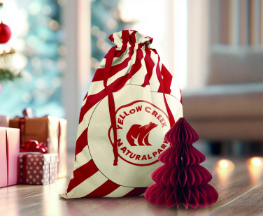 Logotrade Werbegeschenke das Foto: Beutel mit Kordelzug Xmas