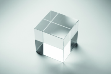 Logotrade Firmengeschenke das Foto: Glas-Pokal Würfel
