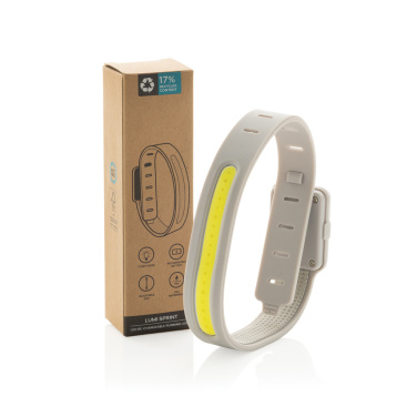 Logotrade Firmengeschenke das Foto: Lumi Sprint wiederaufladbares LED Lauflicht aus RCS rec. ABS