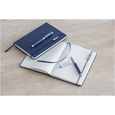 Logotrade Firmengeschenke das Foto: Legato Elegance A5 Hardcover Notizbuch mit Tintenroller Set