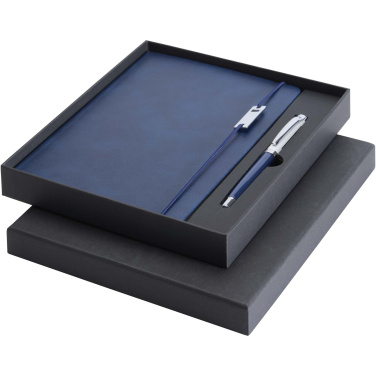 Logotrade Werbegeschenke das Foto: Legato Elegance A5 Hardcover Notizbuch mit Tintenroller Set