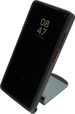 Logotrade Werbegeschenke das Foto: Handyhalterung mit kabellosem Ladegerät