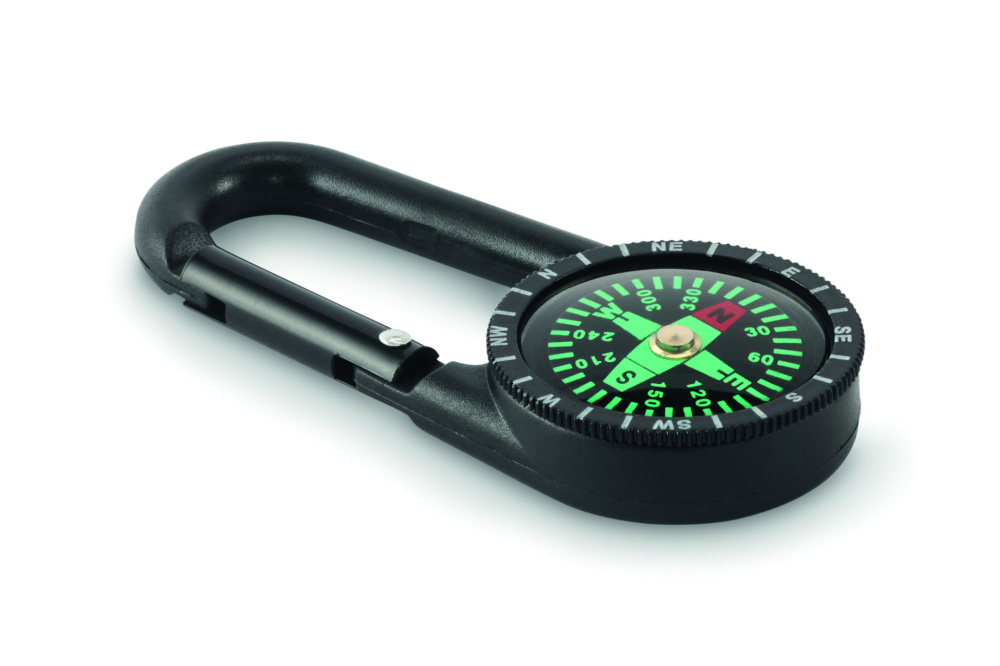 Logotrade Geschäftsgeschenke das Foto: Outdoor-Kompass mit Karabiner
