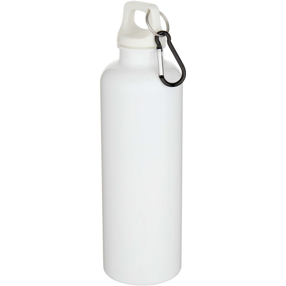 Logotrade werbemittel das Foto: Oregon 750 ml einfarbige RS-zertifizierte Wasserflasche aus recyceltem Kunststoff mit Karabinerhaken