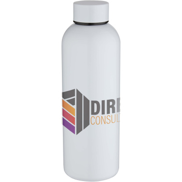 Logotrade Werbeartikel das Foto: Spring 750 ml RCS-zertifizierte einwandige Sublimation Trinkflasche aus recyceltem Edelstahl