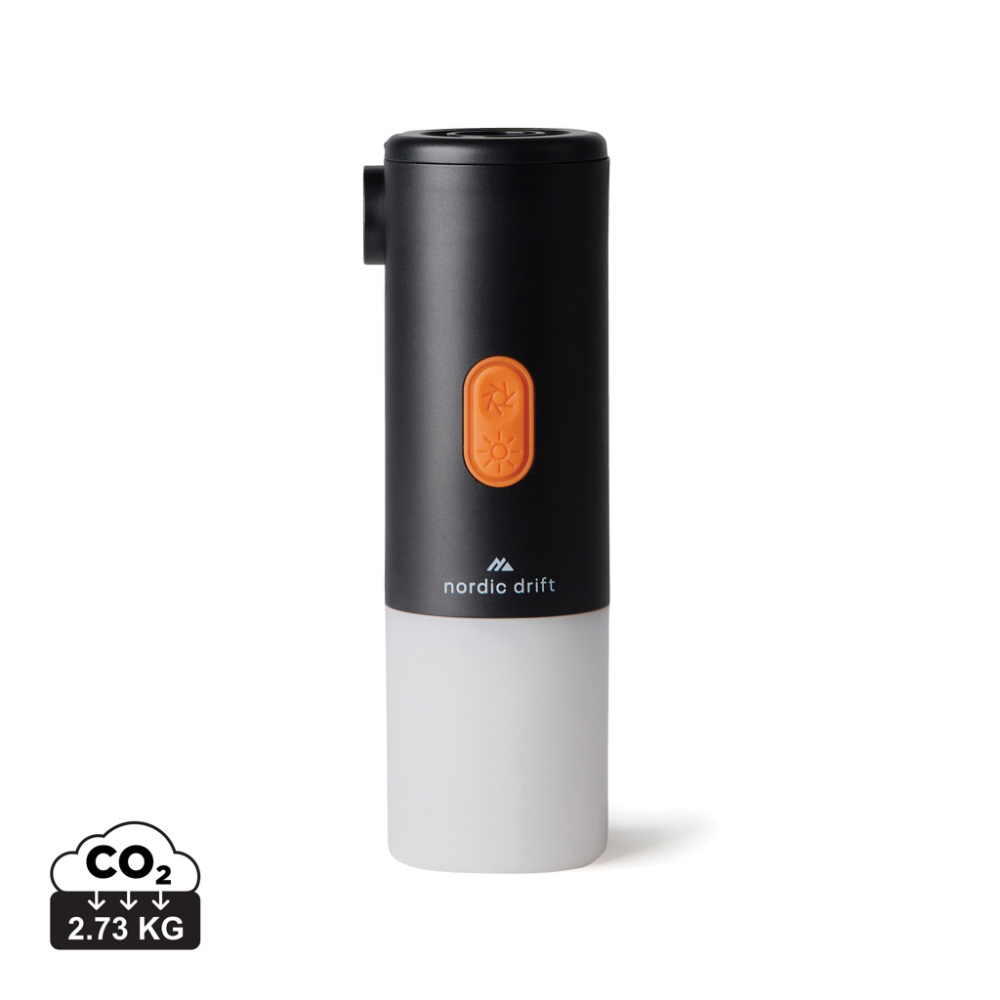 Logotrade Werbeartikel das Foto: Nordic Drift Titan 2-in-1-Luftpumpe und Campinglampe