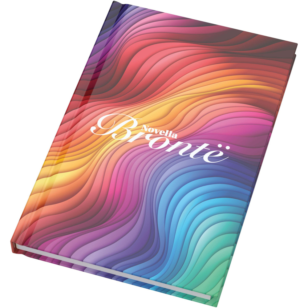 Logotrade Werbeartikel das Foto: Novella Brontë A5 Hardcover Notizbuch mit glänzendem Finish
