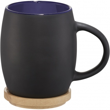 Logotrade promotional merchandise photo of: Hearth 400 ml ceramic mug with wooden coaster