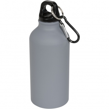 Logo trade promotional giveaways picture of: Oregon 400 ml matte water bottle with carabiner