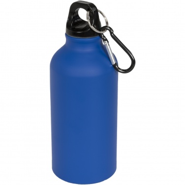 Logotrade corporate gift image of: Oregon 400 ml matte water bottle with carabiner