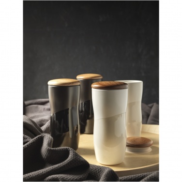 Logotrade promotional gift image of: Double-walled ceramic tumbler Reno 370 ml