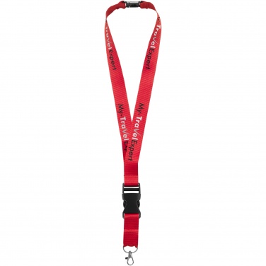 Logo trade business gifts image of: Yogi lanyard detachable buckle break-away closure