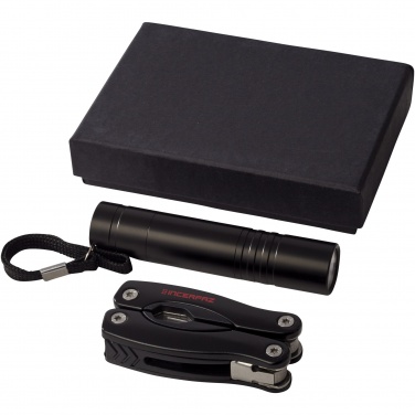 Logo trade promotional products image of: Scout multi-function knife and LED flashlight set