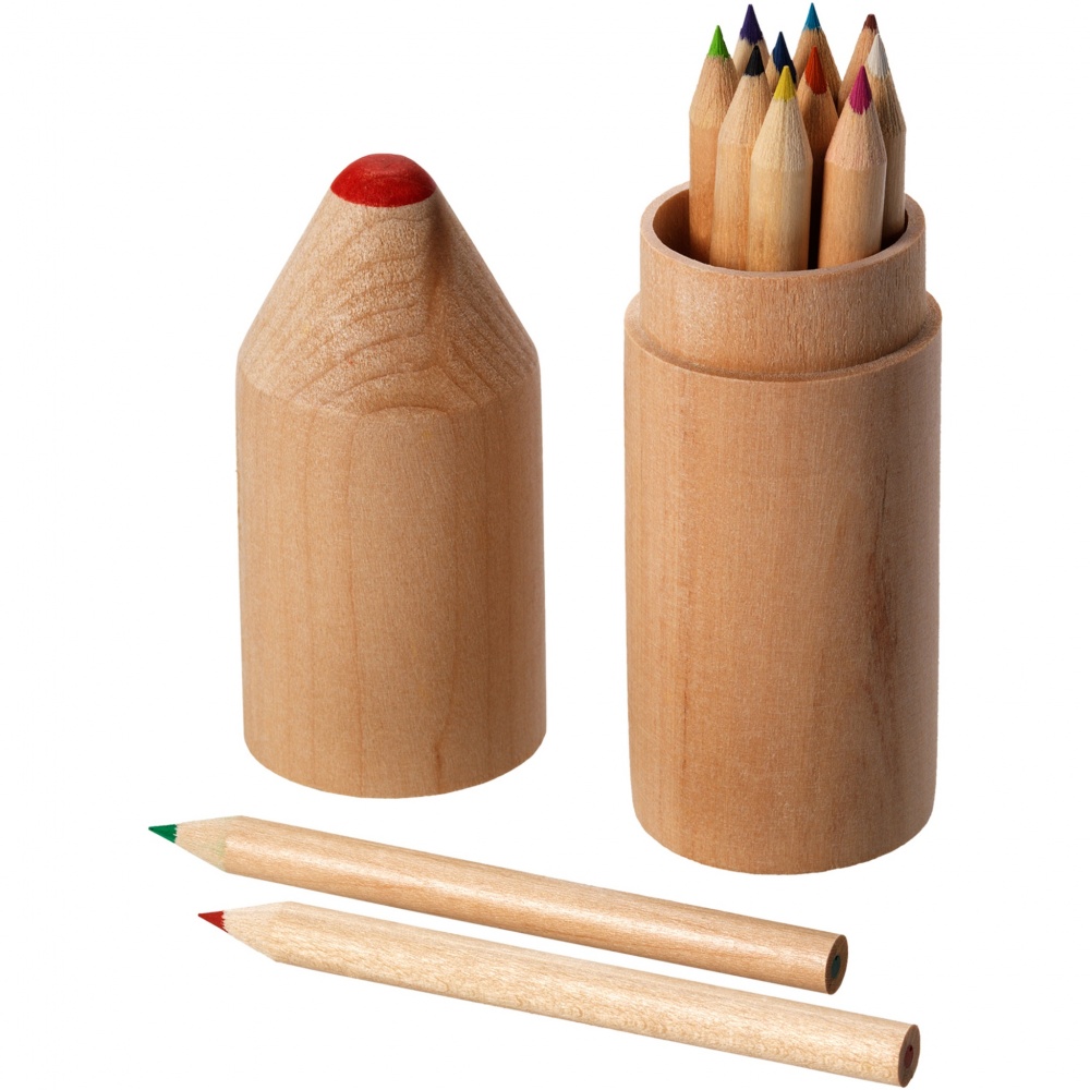 Logo trade promotional giveaways picture of: Bossy 12-piece coloured pencil set