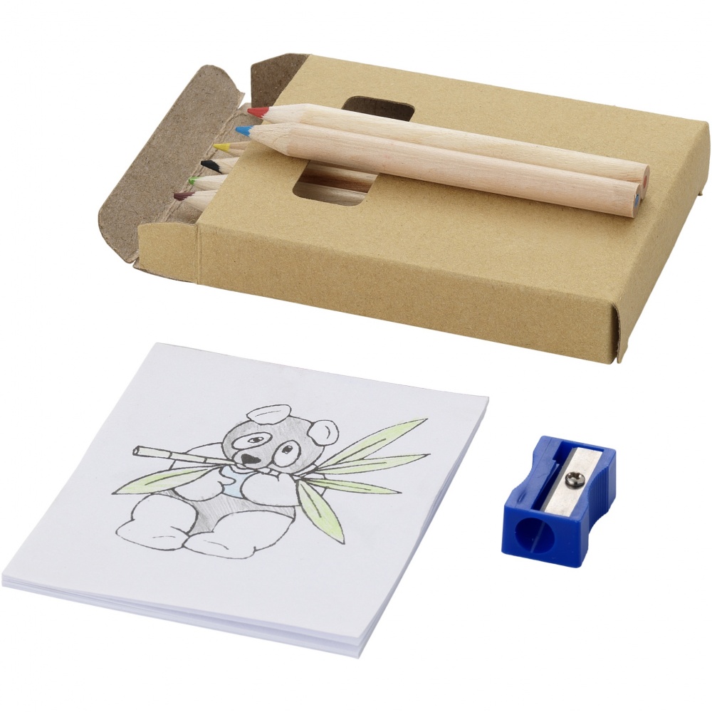 Logo trade promotional item photo of: Streaks 8-piece colouring set