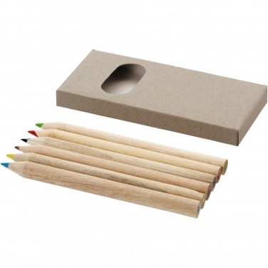 Logo trade promotional merchandise image of: Ayola 6-piece coloured pencil set