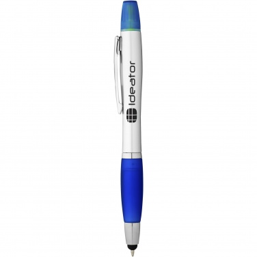 Logo trade business gifts image of: Nash stylus ballpoint pen and highlighter