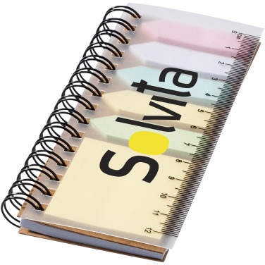 Logo trade promotional product photo of: Spinner spiral notebook with coloured sticky notes