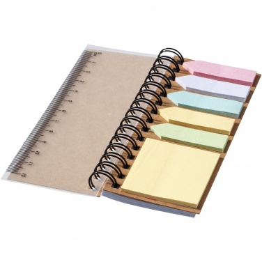 Logo trade business gifts image of: Spinner spiral notebook with coloured sticky notes
