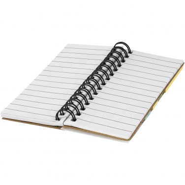 Logo trade promotional items image of: Spinner spiral notebook with coloured sticky notes