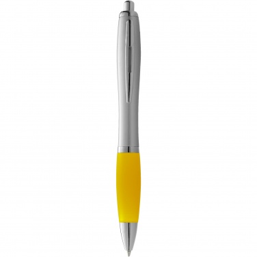 Logotrade promotional giveaways photo of: Nash ballpoint pen silver barrel and coloured grip