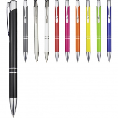 Logotrade promotional giveaway image of: Moneta aluminium click ballpoint pen (black ink)